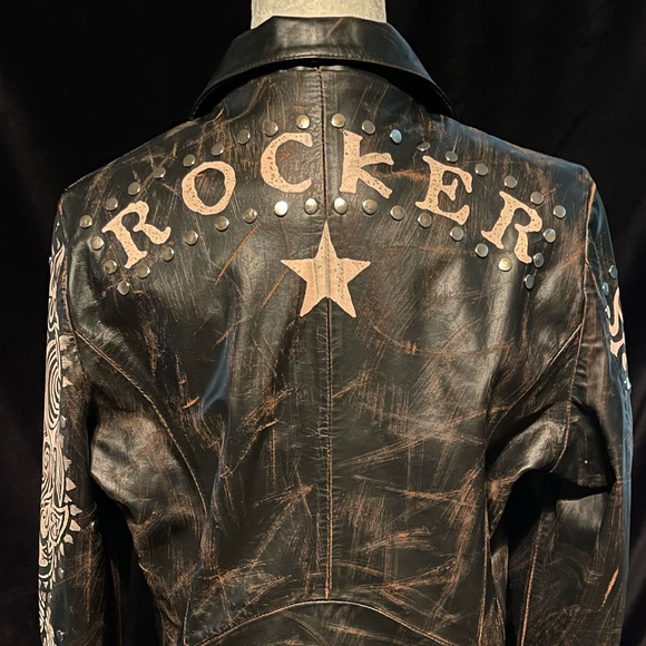 Wilsons Leather Jackets & Blazers - HP🌹Rocker Love Studded Leather Vintage Y2K Moto Jacket by Wilson’s Leather